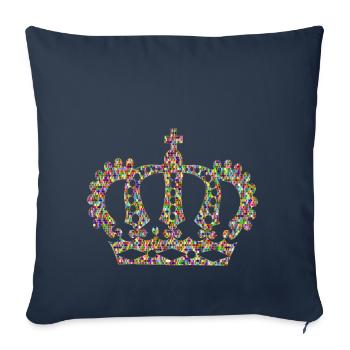 crown crown king king castle castle tower burg1 - Sofa pillowcase 17,3'' x 17,3'' (45 x 45 cm) - navy - Front