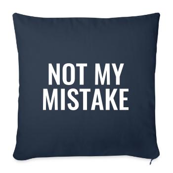 Not My mistake innocent innocence malchance maladroité - Housse de coussin décorative 45 x 45 cm - bleu marine - Devant