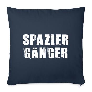 Spaziergänger Spruch für den Spaziergang - Sofakissenbezug 45 x 45 cm - Navy - Vorne