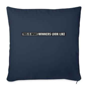 À quoi ressemblent les gagnants - Housse de coussin décorative 45 x 45 cm - bleu marine - Devant
