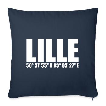 Coordonnées de Lille - Housse de coussin décorative 45 x 45 cm - bleu marine - Devant