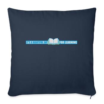beautiful day for learning - Sofa pillowcase 17,3'' x 17,3'' (45 x 45 cm) - navy - Front