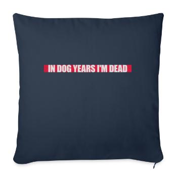 dans les années de chien Mort - Housse de coussin décorative 45 x 45 cm - bleu marine - Devant