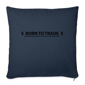 Crypto Bitcoin Trading - Sofa pillowcase 17,3'' x 17,3'' (45 x 45 cm) - navy - Front