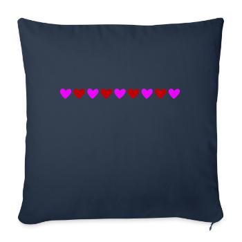 Hearts Line Colorful - Sofa pillowcase 17,3'' x 17,3'' (45 x 45 cm) - navy - Front