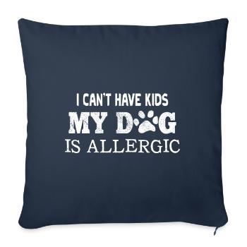 Dog saying - Sofa pillowcase 17,3'' x 17,3'' (45 x 45 cm) - navy - Front
