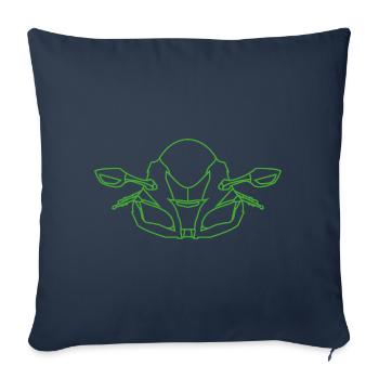 ZX10R - Housse de coussin décorative 45 x 45 cm - bleu marine - Devant