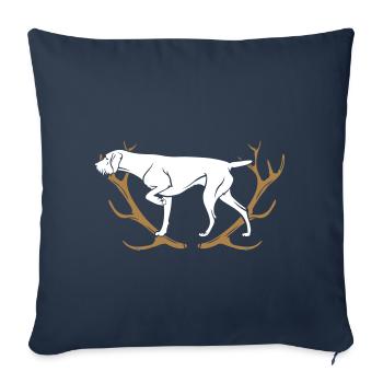 Bois d'Allemagne - Bois - Housse de coussin décorative 45 x 45 cm - bleu marine - Devant