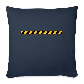 Conception de ligne de bande de police - Housse de coussin décorative 45 x 45 cm - bleu marine - Devant