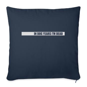 dans les années de chien Mort - Housse de coussin décorative 45 x 45 cm - bleu marine - Devant