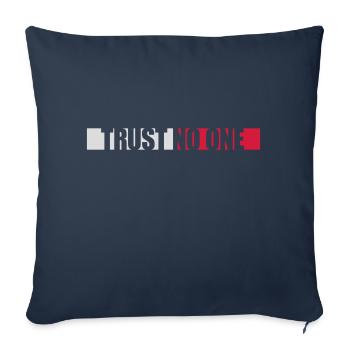 ne faites confiance à personne pour ne citer - Housse de coussin décorative 45 x 45 cm - bleu marine - Devant