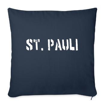 Hambourg St. Pauli - Housse de coussin décorative 45 x 45 cm - bleu marine - Devant