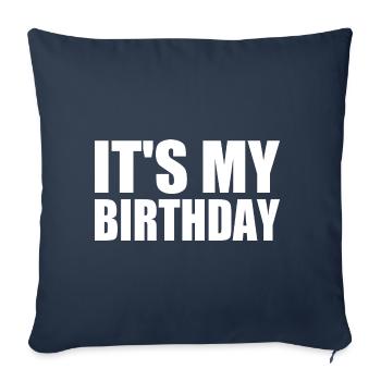 It's my birthday - Housse de coussin décorative 45 x 45 cm - bleu marine - Devant