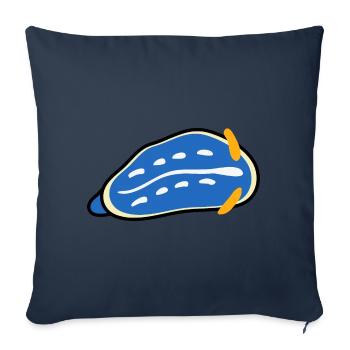 colorful sea animals nudibranch - Sofa pillowcase 17,3'' x 17,3'' (45 x 45 cm) - navy - Front