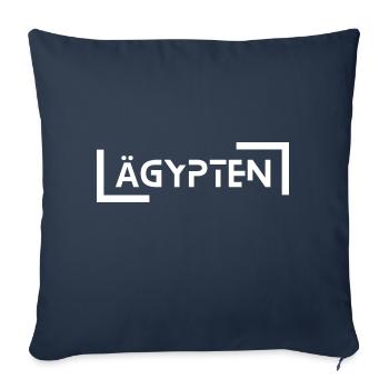 Égypte - Housse de coussin décorative 45 x 45 cm - bleu marine - Devant