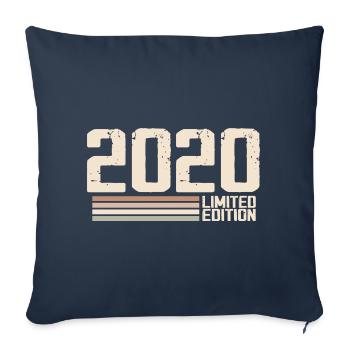 2020 Jahrgang 2020 Geburtstag 2020 Retro 2020 - Sofakissenbezug 45 x 45 cm - Navy - Vorne