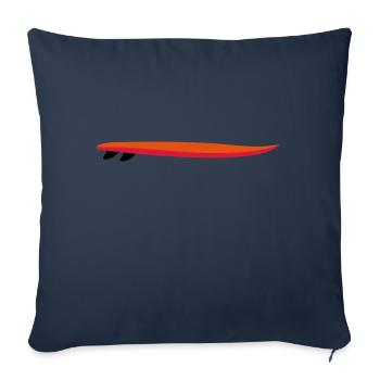 planche de surf - Housse de coussin décorative 45 x 45 cm - bleu marine - Devant