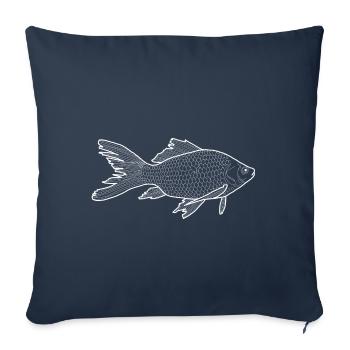 fish - Sofa pillowcase 17,3'' x 17,3'' (45 x 45 cm) - navy - Front