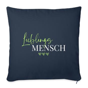 Lieblingsmensch / Beste Freundin / Beste Kollegin - Sofakissenbezug 45 x 45 cm - Navy - Vorne