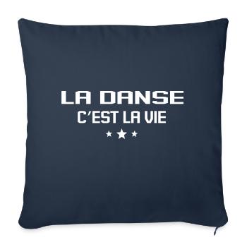 La Danse C’est La Vie - Housse de coussin décorative 45 x 45 cm - bleu marine - Devant