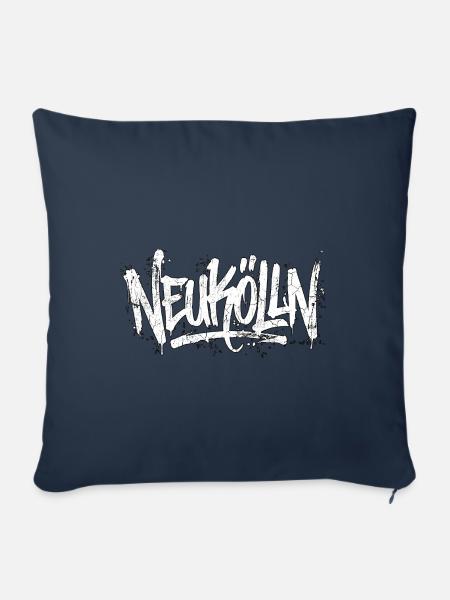 Neukölln Berlin Graffiti - Sofakissenbezug 45 x 45 cm - Navy