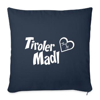 Dialekt Tiroler Madl Frauen Kollektion - Sofakissenbezug 45 x 45 cm - Navy - Vorne
