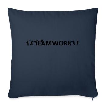 Menschen - Teamwork - Sofakissenbezug 45 x 45 cm - Navy - Vorne