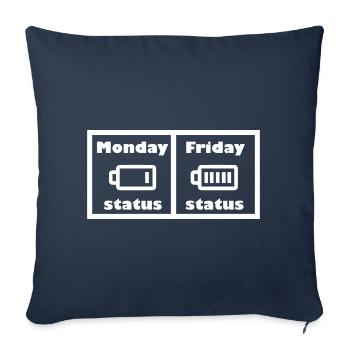 La semaine amusante - Housse de coussin décorative 45 x 45 cm - bleu marine - Devant
