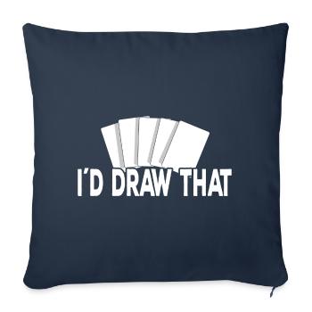 Jeu de cartes à collectionner - Housse de coussin décorative 45 x 45 cm - bleu marine - Devant