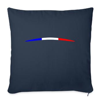 France - Curved design - New - Sofa pillowcase 17,3'' x 17,3'' (45 x 45 cm) - navy - Front