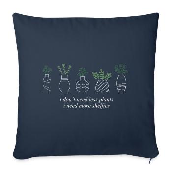 Pflanzen Regale Grafik T-Shirts - Sofakissenbezug 45 x 45 cm - Navy - Vorne