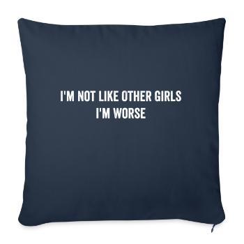 Possum I'm Not Like Other Girls I'm Worse Funny - Housse de coussin décorative 45 x 45 cm - bleu marine - Devant
