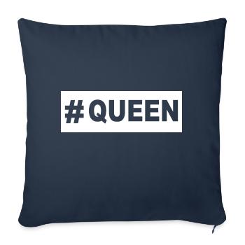 Pärchen Design! King - Queen! - Sofakissenbezug 45 x 45 cm - Navy - Vorne