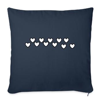 Heart Line - Sofa pillowcase 17,3'' x 17,3'' (45 x 45 cm) - navy - Front
