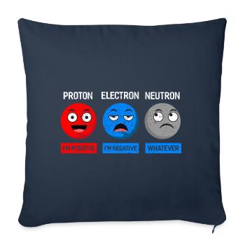 Chimie - Housse de coussin décorative 45 x 45 cm - bleu marine - Devant