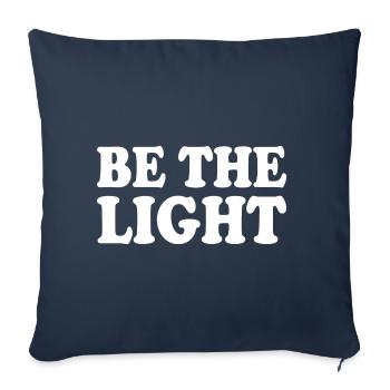 Be the light - Sofa pillowcase 17,3'' x 17,3'' (45 x 45 cm) - navy - Front