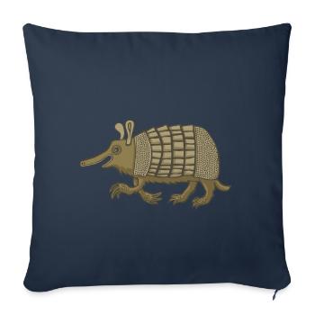 Tatou - Housse de coussin décorative 45 x 45 cm - bleu marine - Devant