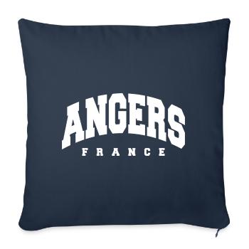 Angers - Housse de coussin décorative 45 x 45 cm - bleu marine - Devant