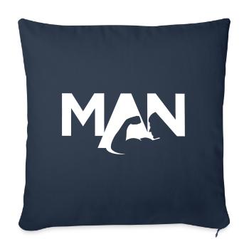 The Manly Man - Sofa pillowcase 17,3'' x 17,3'' (45 x 45 cm) - navy - Front
