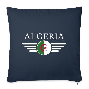 J’aime l’Algérie, T-Shirt Design Style Élégance - Housse de coussin décorative 45 x 45 cm - bleu marine - Devant