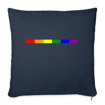 feuille de route stylisée - Housse de coussin décorative 45 x 45 cm - bleu marine - Devant