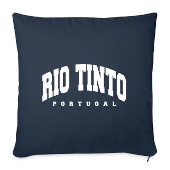 Rio Tinto - Housse de coussin décorative 45 x 45 cm - bleu marine - Devant