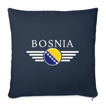 T-shirt Bosnie : la diversité réunie sur un seul t-shirt - Housse de coussin décorative 45 x 45 cm - bleu marine - Devant
