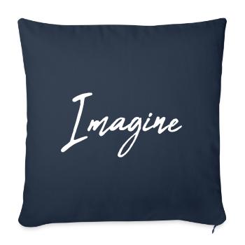 Imaginer - Housse de coussin décorative 45 x 45 cm - bleu marine - Devant