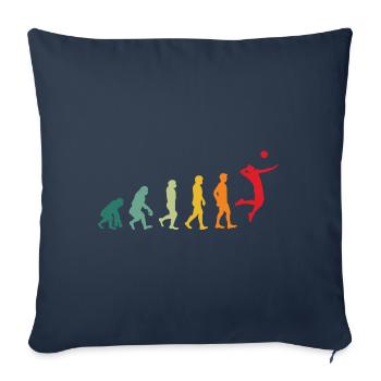 Volleyball Evolution Development Funny Retro - Sofa pillowcase 17,3'' x 17,3'' (45 x 45 cm) - navy - Front