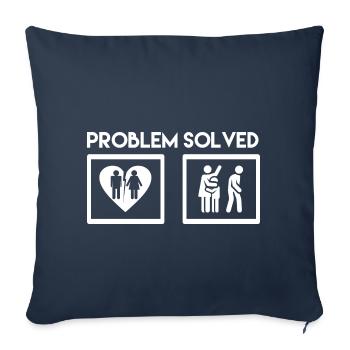 Funny Problem Solved Divorce - Sofakissenbezug 45 x 45 cm - Navy - Vorne