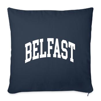 Belfast - Housse de coussin décorative 45 x 45 cm - bleu marine - Devant