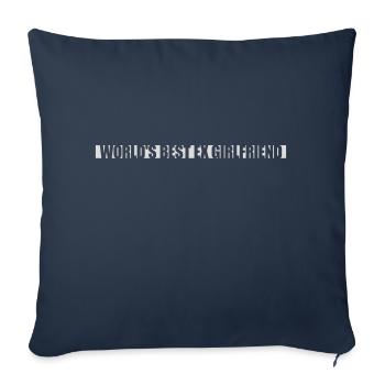 La meilleure ex petite amie du monde - Housse de coussin décorative 45 x 45 cm - bleu marine - Devant