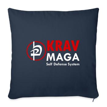 Krav Maga Autodéfense Sport de combat Arts martiaux - Housse de coussin décorative 45 x 45 cm - bleu marine - Devant