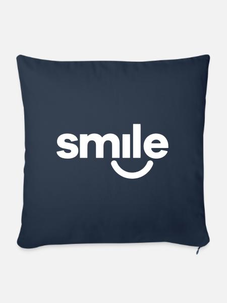 Smile - Sofakissenbezug 45 x 45 cm - Navy